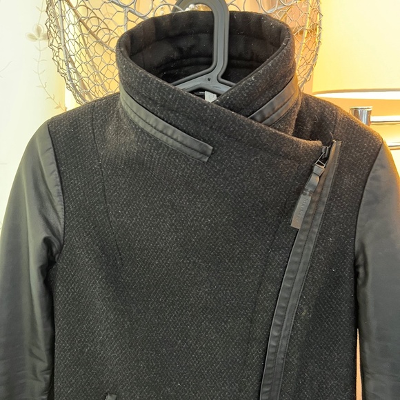 MACKAGE LEATHER AND TWEED BLACK FALL/WINTER JACKET - Picture 7 of 7